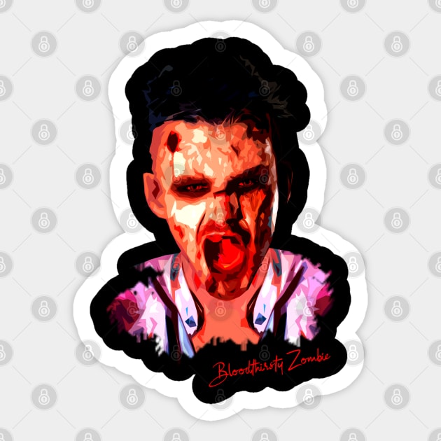 Bloodthirsty Zombie Sticker by Abiarsa